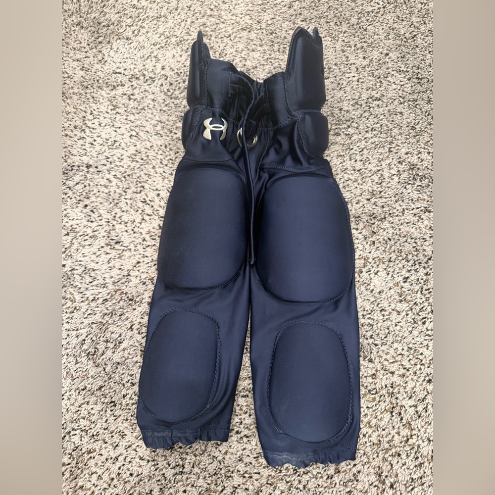 Youth Under Armour Navy Integrated Padded Football Sports Pants